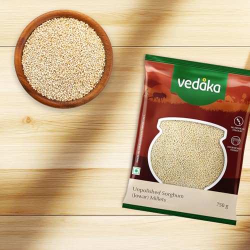 Image of Amazon Brand - Vedaka Unpolished Sorghum Millets | 750 G | Jowar /Great Millet /Bili Jola /Jonnalu /Cholam