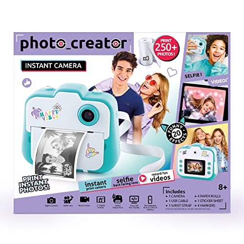Image of Canal Toys Photo Creator Instant Print Camera - Photo, Selfie and Video - Thermal Paper for 250 Photos - LCD Screen. 8+