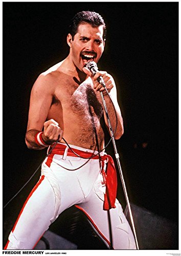Dimensioni: 84 x 60 cm Queen Poster Freddie Mercury LOS Angeles 1982