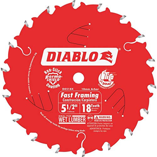 Freud D0518x 5-1/2-Inch x 18 Tooth Framing Circular Saw Blad...