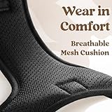 rabbitgoo Dog Harness Large Dog with Neck Release Buckle, No Pull Harness with Front Back Clips, Adjustable Soft Padded with Easy Control Handle, Reflective No-choke Pet Walking Vest, Black, L - Image 3