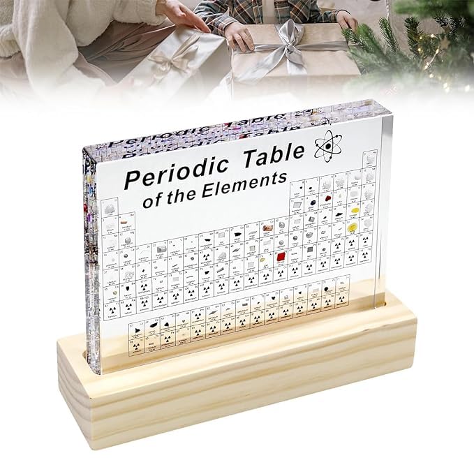 Bitrexup Periodic Table With Elements Inside, Acrylic Periodic Table Display With 83 Samples And Color LED Lights Base, Remarkable Gift For Teachers Students Kids, Transparent (B0D5D74D1J) Amazon Price History, Amazon Price Tracker