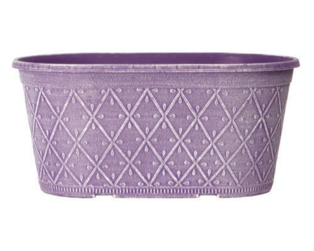 Prism Decorative Plastic Oval Trough Planter 12" Purple - Home & Garden - Indoor or Outdoor Use - Bright Colour