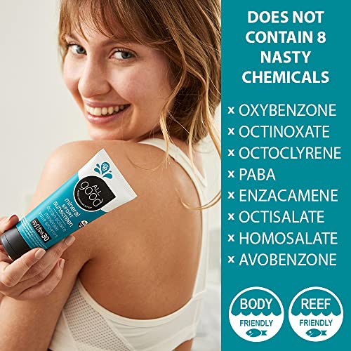 Image of All Good Sport Mineral Sunscreen Lotion - Coral Reef Friendly, Water & Sweat Resistant, Face & Body, UVA /UVB Broad Spectrum SPF 30+ (3 oz)(3-Pack)