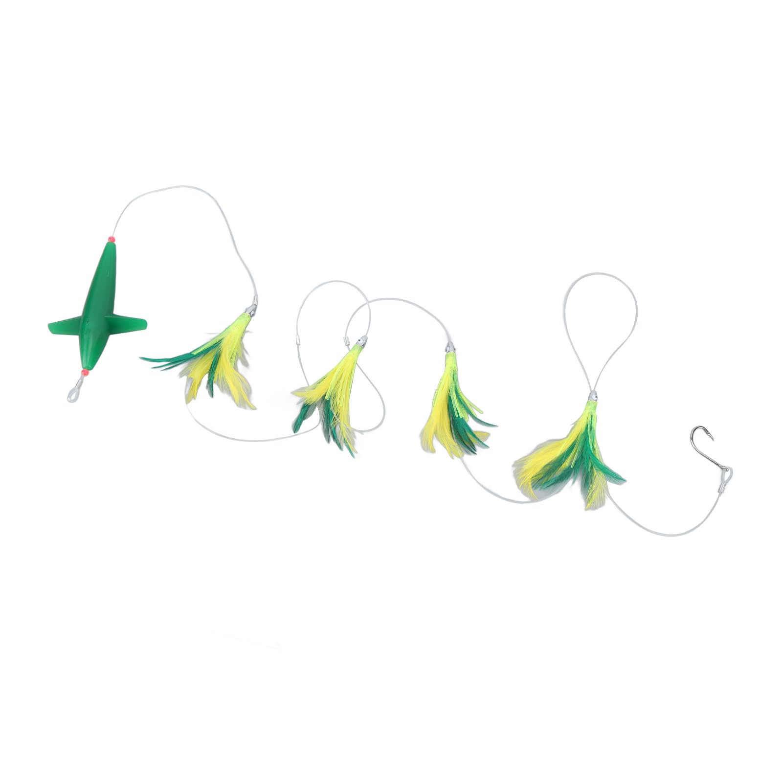 Esche da Traina con Piume Esche da Pesca in Acqua Salata Offshore Mimetiche Durevoli per Pescatori Realizzate in Filo di Nylon - Materiale in PVC per la Pesca in Mare