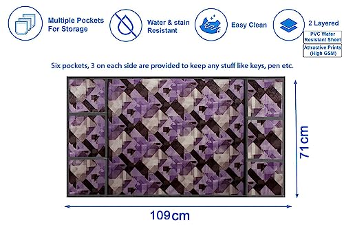 Image of Stylista Refridgerator top Cover Suitable for Samsung RR21C2H25S8 /HL, 189 Liter Fridge, Dimension (WXD) 71x109 CM, Chekered Pattern Magenta