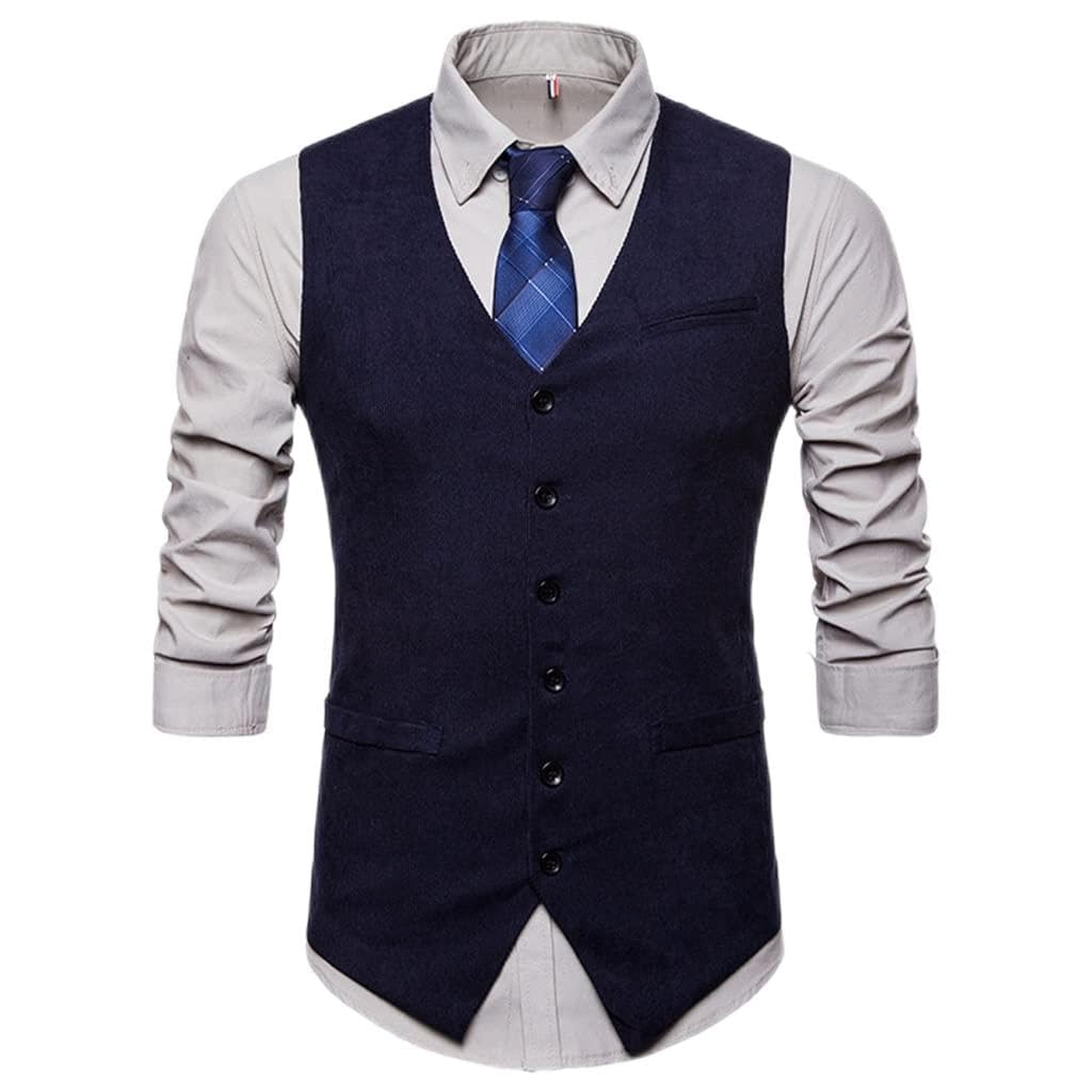 Gilet de mariage homme en velours côtelé marron taille XL pour costume chic