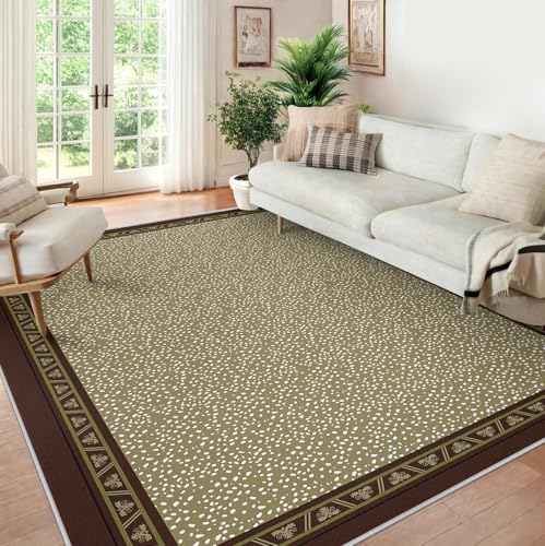Carpette vert olive 60x120 descente de lit en caoutchouc souple