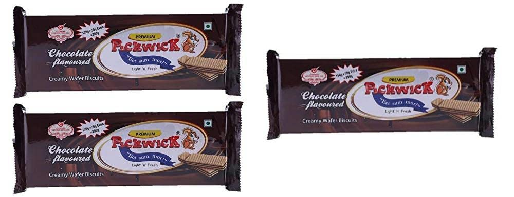 Pickwick Wafer Biscuits – Chocolate Flavour | Combo Pack (180gm x 3) | Made with Rich Cocoa | Crispy, Creamy, Crunchy Wafer Biscuits Combo Pack - Delicious Snack for Every Craving (B013B149RO) Amazon Price History, Amazon Price Tracker