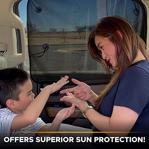 Econour Magnetic Car Side Window Sun Shade (2 Pack) | Rear Window Sunshade For Car Blocks Harmful Uv Rays | Baby Car Shades For Side Windows Ensures Privacy Protection | Baby Car Travel Accessories #TOP2