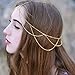 Produktbild deniferymakeup Brautschmuck Boho Gold Kopf Kette Braut Kopfbedeckung Bohemian Hochzeit Haar Zubehör