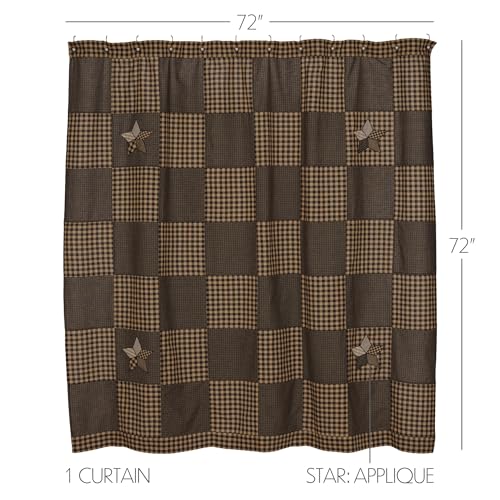 VHC-Brands-Farmhouse-Star-Cotton-72×72-Shower-Curtain-Black VHC Brands Farmhouse Star Cotton 72×72 Shower Curtain Black