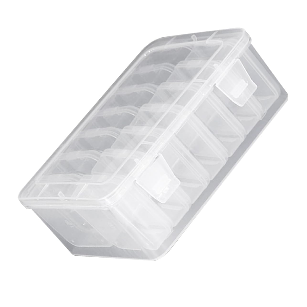 SHINEOFI 3 Set scatole portaoggetti con coperchio chiave diviso storage box scatole per stoccaggio contenitori cestino per organizzare le perline Organizzatore di perline pp Transparent