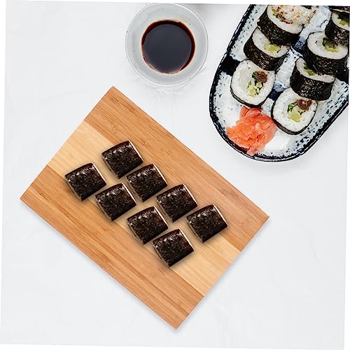 Bandeja de sushi estilo japonés de bambú miniatura 5