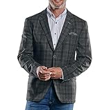 engbers Herren Kariertes Sakko, 30237, Grau in Größe 56