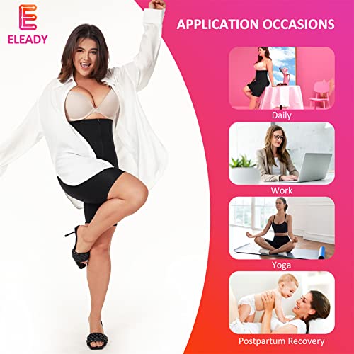 Eleady Womens Waist Trainer Shapewear Hi-Waist Butt Lifter Tummy Control Panties Thigh Slimmer Body Shaper with Zipper4