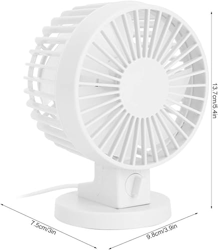 Miniatura 8 de A sixx Ventilador de escritorio de funcionamiento silencioso, ventilador silencioso, control remoto portátil para oficina y hogar (blanco)