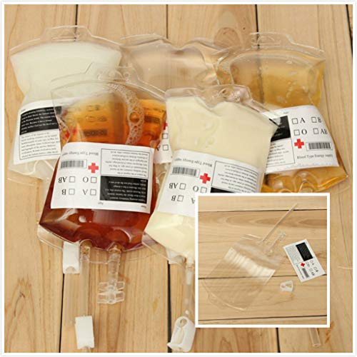 BESTOYARD Bolsa de bebida reutilizável com energia no sangue para o dia das bruxas e adereços de vam