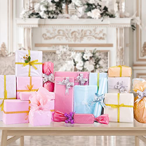 Image of Larcenciel 60 Sheets Tissue Paper, 6 Metallic Colors Tissue Paper for Gift Bags and Wrapping, Glitter Wrapping Tissue Bulk, Pastel Gift Wraps for Holiday, Birthday, Party Decor, Weddings, Baby Shower