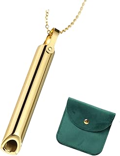 Anxiety Necklace-Breathing Necklace for Meditation,Mindfulness Tool for Breathwork,Meditation,Relaxing,Calm and Stress Reduction,Stress Relief Necklace,Stress Relief Gift for Men and Women (A-GOLDEN)