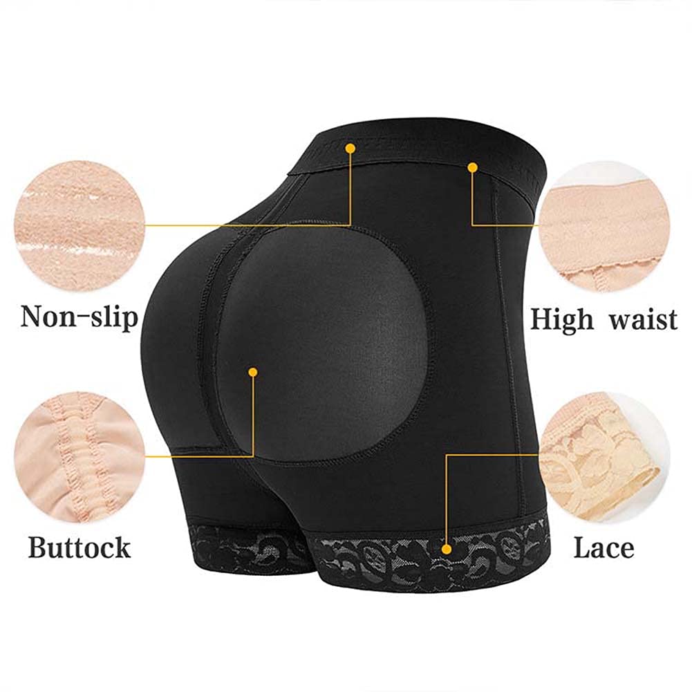 Bragas de Control de Ropa Interior Acolchada a Tope, Bragas de Encaje sin Costuras, Fajas potenciadoras de Cadera para Mujeres y niñas