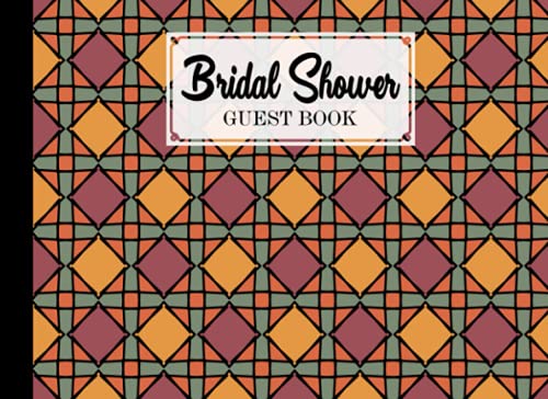 Bridal Shower Guest Book: Squares Cover Bridal Shower Guest Book, Bridal Shower Guest Book And Gift Recorder, 150 Pages, Size 8.25