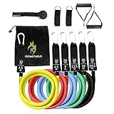 PYROMETHEUS Resistance Bands Expander Set (3-lagige Latexbänder) - effektive Trainingsbänder für Home Workout - Fitness Bänder für Krafttraining