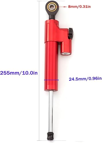 Miniatura 9 de FXCNC Barra de control estabilizador de amortiguador de dirección CNC para motocicleta con kit de soporte de montaje, juego completo compatible con