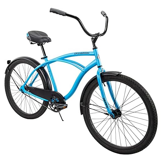 Huffy 26” Cranbrook Men's Comfort Cruiser Bike, Matte Blue
