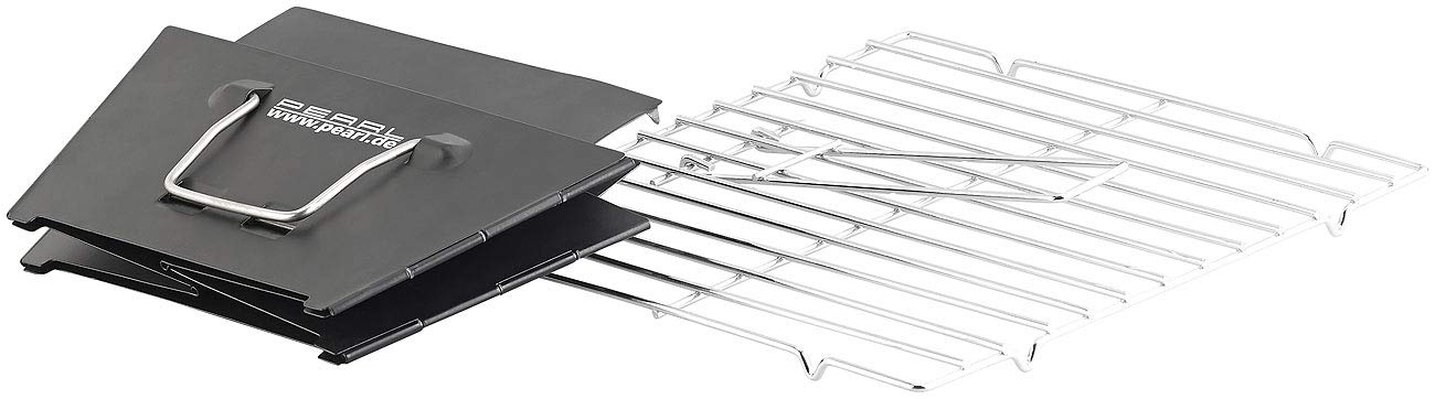 PEARL Faltgrill: 2er-Set flach zusammenklappbare Kohle-Grills, Grillfläche je ca. 24,5 (Camping Grill, Klapp, BBQ)