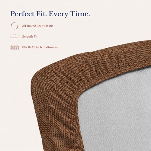 Image of Jaipur Weaves Bedsheet King Size 100% Pure Cotton Bed Sheet with 2 Pillow Covers, 300 TC Premium Bedding Set, 72x78 inches, Soft Breathable Camel Design Bedding (Amber Desert, Super King Fitted)