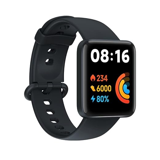 Xiaomi Redmi Watch 2 Lite, 100+ Fitness Modes, 1.55" Colorful Touch Display, 5 ATM Water Resistance, SPO₂ Measurement, 24-Hour Heart Rate Tracking, Multi-System Standalone GPS, Black