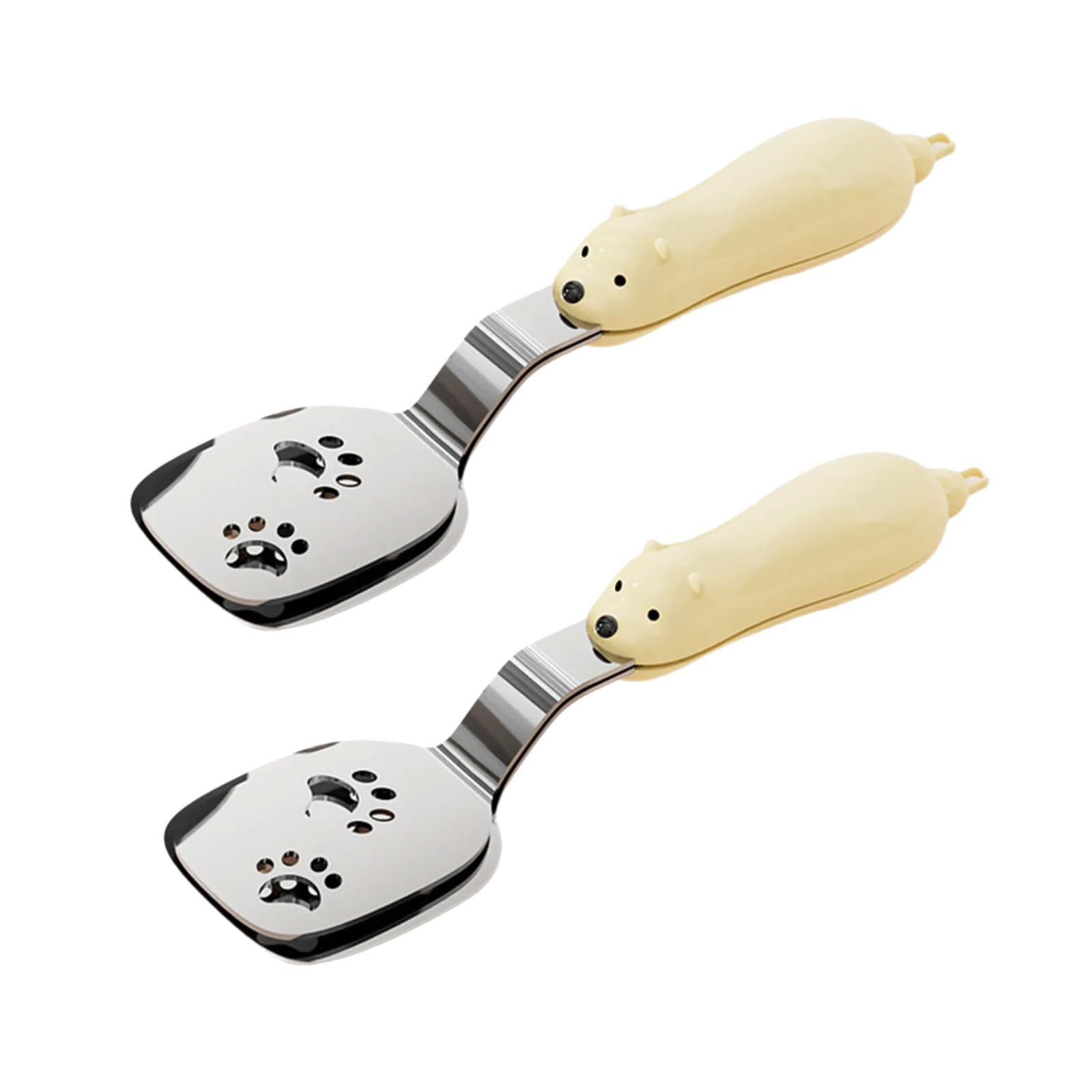 JSGHGDF Lasting Double Head Cooking Tool Fish Turner and Tongs Combo Dishwasher Safe Permanent Kitchen Utensil Set