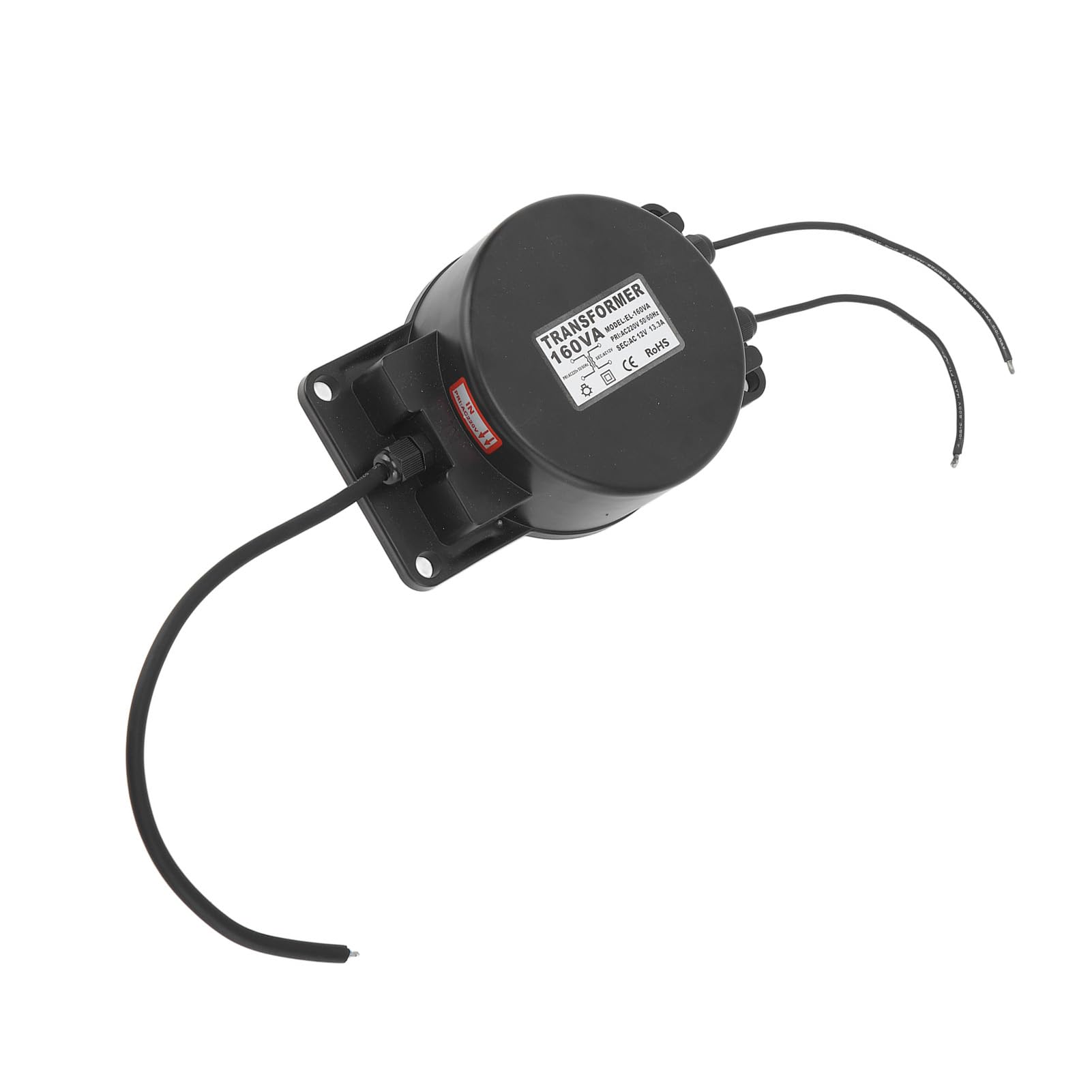 Hyuduo Transformador de Luz Subacuática, Transformador de Luz de Piscina de Cobre ABS 160VA 220V a 12V, Controlador Impermeable IP68 para Lámparas de bajo Voltaje de Fuente de Piscina