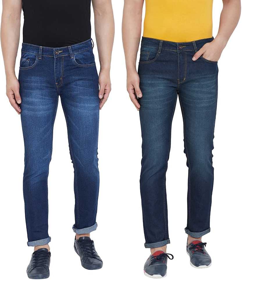 Ben Martin Men's Regular Fit Mid Rise Pack of 2 Jeans CMB-JJ3-1