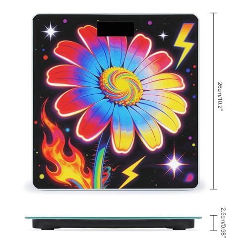 Neon Fireworks balanza digital hasta 180 kg con pantalla LCD miniatura 2