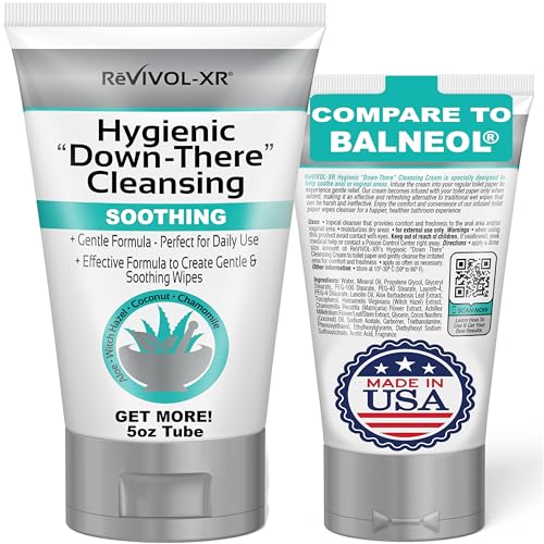 REVIVOL-XR Hygienic Cleansing Lotion Gentle Relief + Soothing Aloe & Witch Haze for Discomfort of Down-There Sensitive Areas Makes 300+ Wet Wipes from Toilet