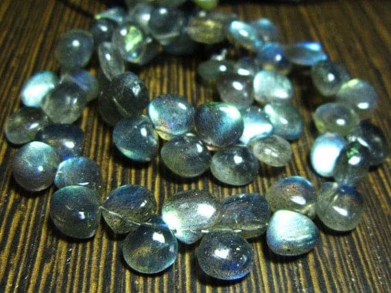Labradorite bleue perles coeurs pour fabriquer ses bijoux été