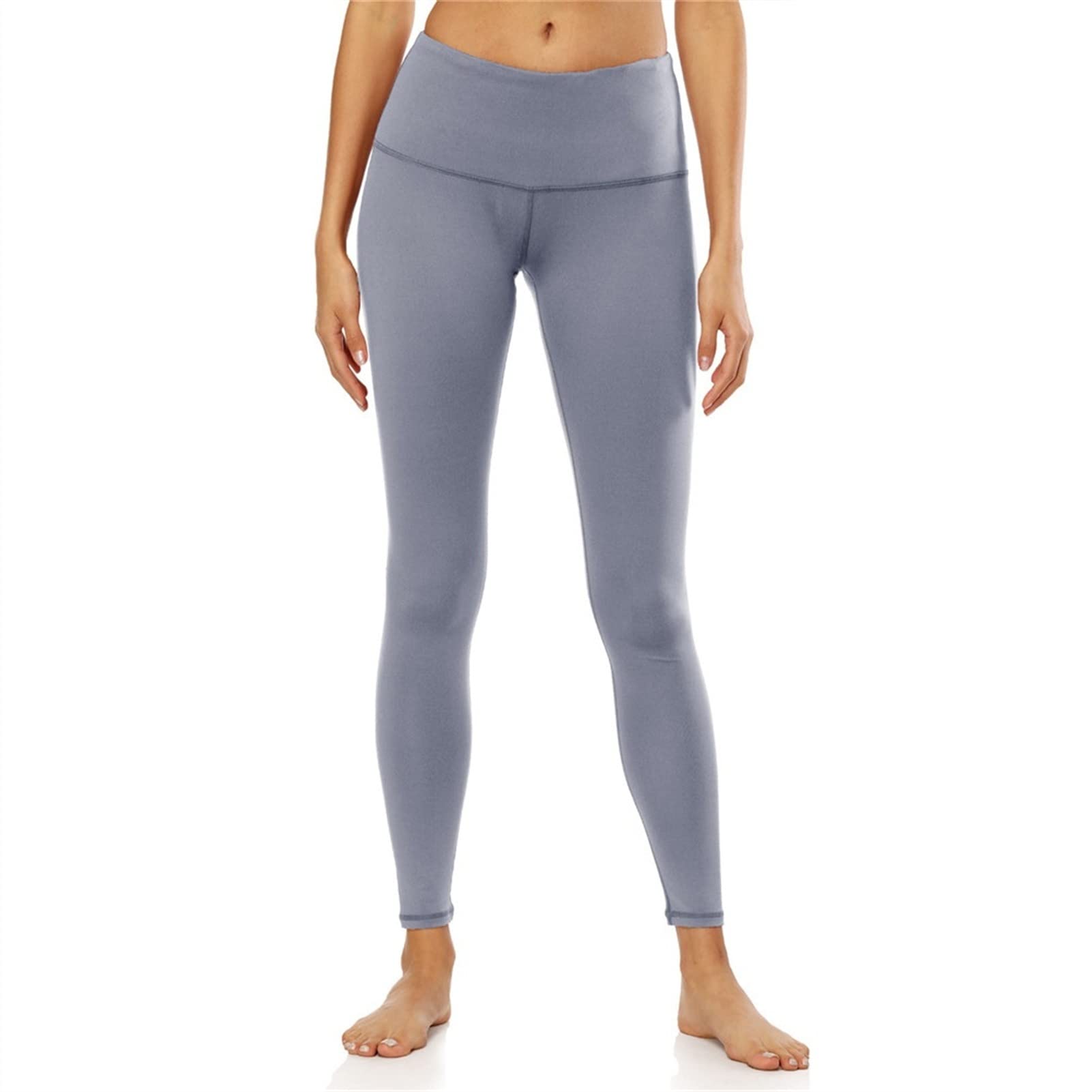 Seksowne, długie legginsy dla kobiet, podstawowe wysokie talii, spodnie do jogi, cienkie rajstopy sportowe, do treningu, treningu, proof Power Flex Solid Color Sports Running Workout Gym Tigh