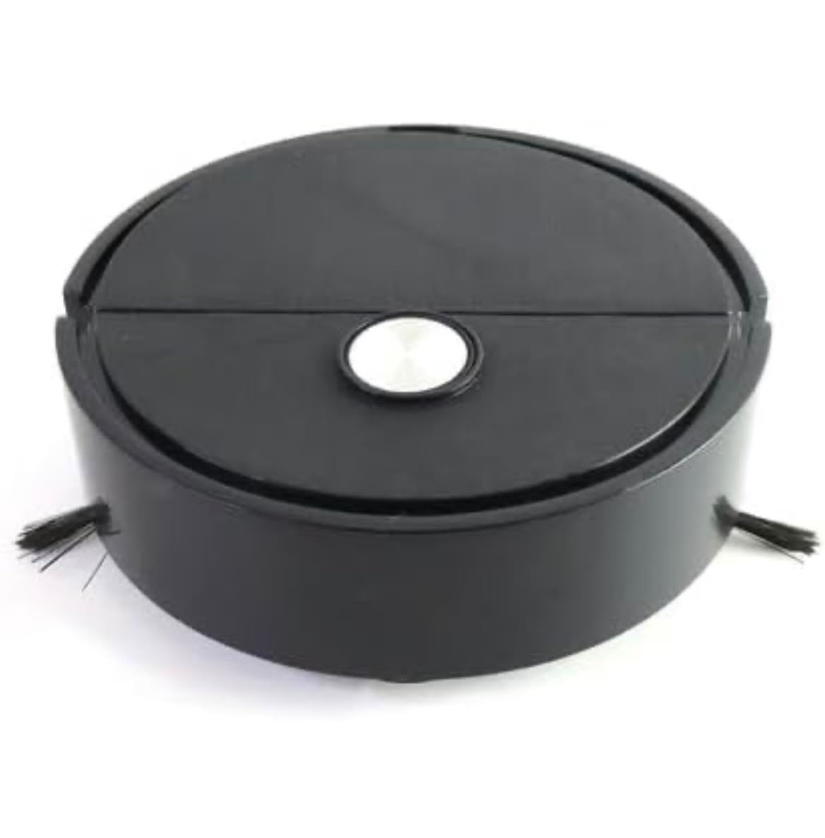 smart robotic vacuum cleaner for home, automatic floor sweeper with strong suction & dual side brushes (black)