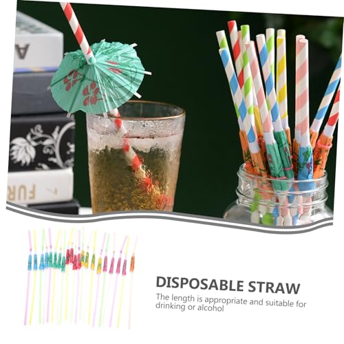 50 pitillos desechables con sombrilla para fiestas miniatura 7