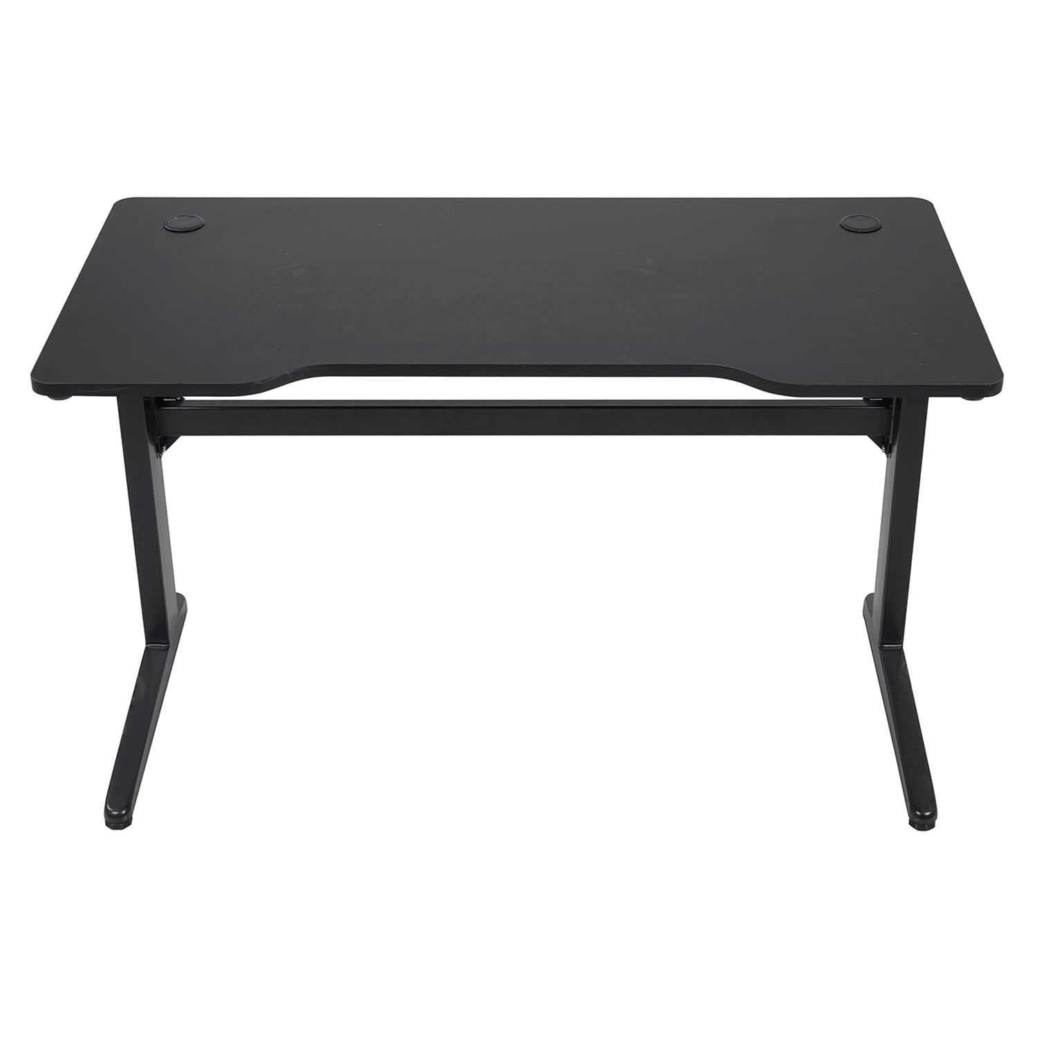 Happy Garden Bureau Gamer à LED Alice. Bureau pour PC Gaming Noir avec 7 Couleurs de LED. Table Informatique avec Pieds en T en métal Noir.