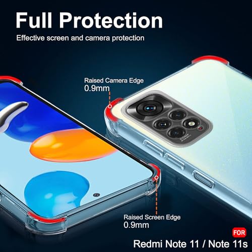 Image of TheGiftKart Crystal Clear Back Cover Case for Mi Redmi Note 11 / Note 11s | Shockproof Soft TPU Case | Cushioned Edges for Ultimate Protection Back Cover Case (TPU, Transparent)