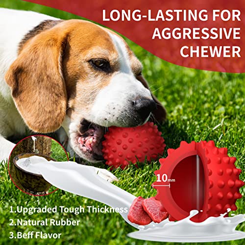 Apasiri 𝐔𝐩𝐠𝐫𝐚𝐝𝐞𝐝 𝐕𝐞𝐫𝐬𝐢𝐨𝐧 Dog Balls Squeaky Dog Toys For Large Dogs, Dog Toys For Aggressive Chewers, Tough Spiky Dog Ball, Durable Dog Ball, Floatable Rubber Pet Toys For Medium Breed #TOP2