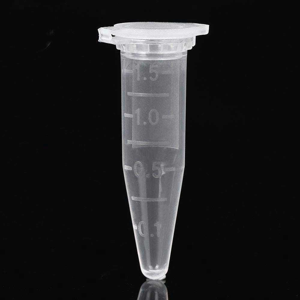 1000 Pezzi Mini Centrifuga Tubi 1,5 Ml Centrifuga Flacone In Plastica Trasparente Brillante Con Tappo di Chiusura Piatto