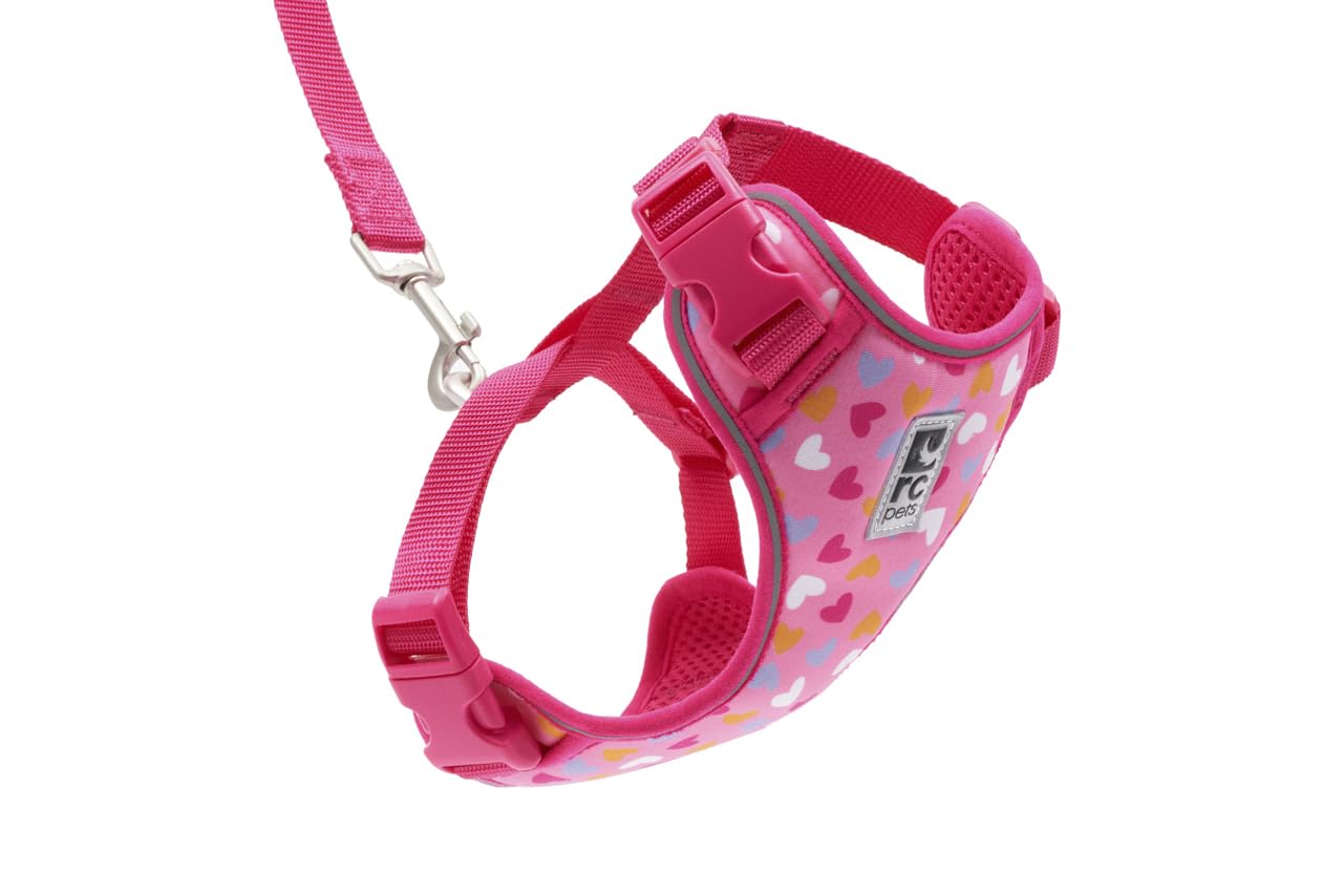 RC Pets Adventure Kitty Harness Includes Adjustable, Airmesh Fabric, 6' Leash and D-Ring Cat Walking Harness | Lil Heart, Small