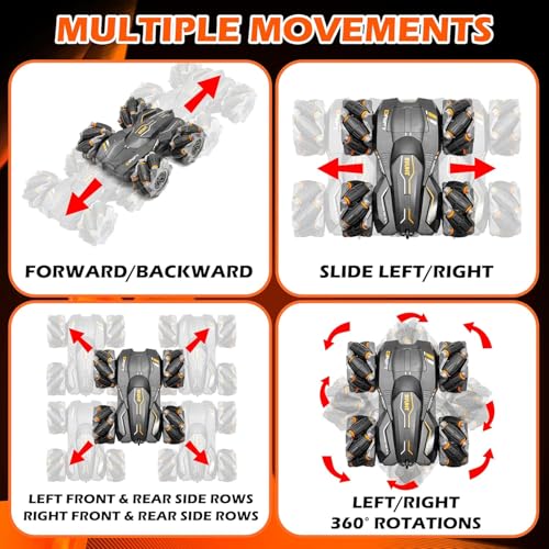 Image of The Flyers Bay 4X4 RC Drift Smoke Stunt Car, 2.4GHz Remote Control 360 Rotating Double-Sided 4WD Racing Car, High-Speed Tumbling Off-Road Climbing Rechargeable RC Car for Kids Boys Girls