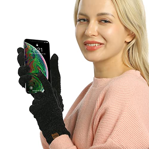 Guantes para mujer ViGrace de punto suave con forro térmico elegante 3