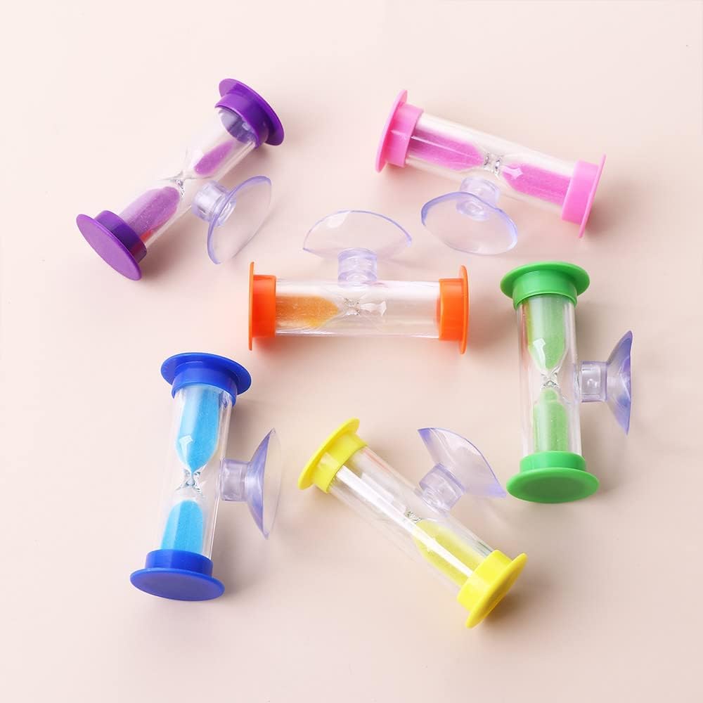 Green Toothbrush Timer for Kids, 2mins Sand Clock Timer Plastic Suction Cup Hourglass Sandglass Desktop Ornament Party Favors,Thermometers and Timers,Kitchen Utensils and Gadgets(2 Minute)