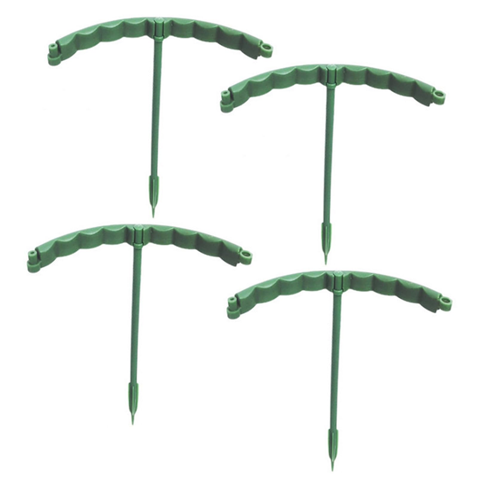 Porceosy Flower Bed Border Support Hydrangea Stand Sure Here's A Product Title for Listing Plant Stakes Plastic Half Round Ring Indoor Outdoor Plants Pot 4pcs Short